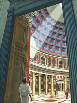 Pantheon Rekonstruktion Illustration von Ch. Hau�ner