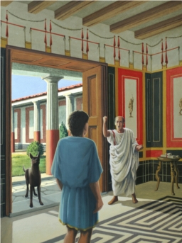 römische villa illustration von ch. haußner